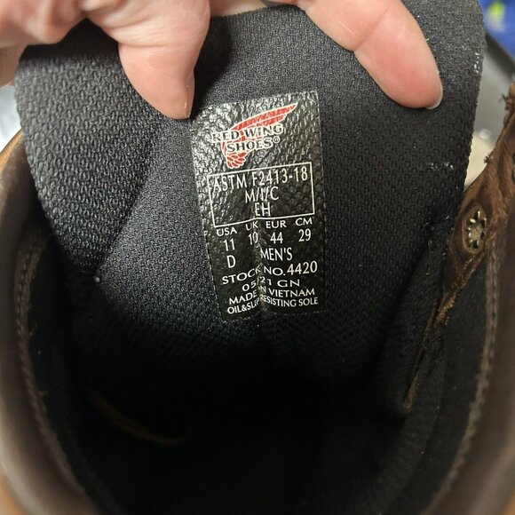 Red Wing Loggermax Men's Brown Leather Steel Toe Boots Size 11 D 4420 - Picture 11 of 11